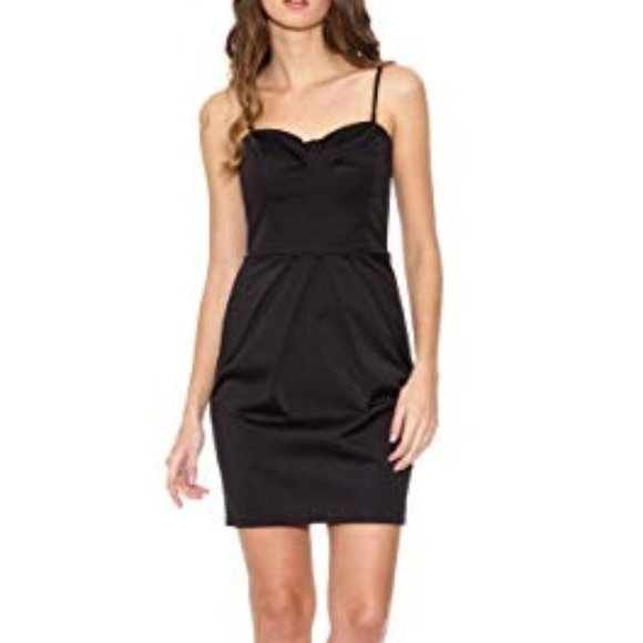 Mango Black Strapless Cocktail Party Dress Size 6 - Picture 1 of 8